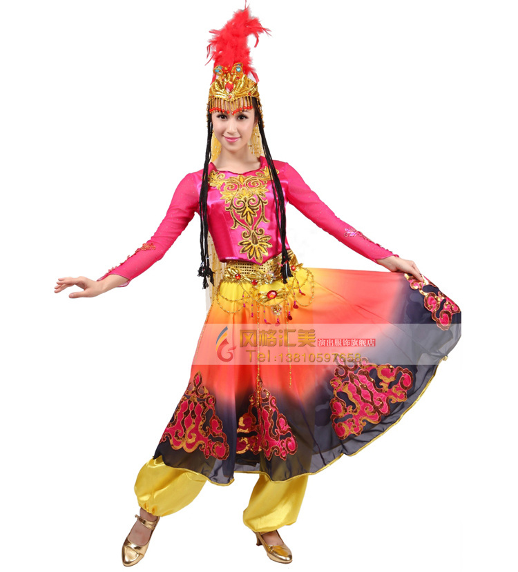 新疆舞蹈服装,民族舞蹈服装,舞蹈服装