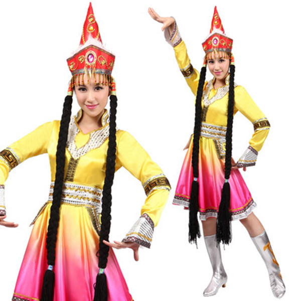 蒙古族舞蹈服,蒙古服,少数民族舞蹈服装