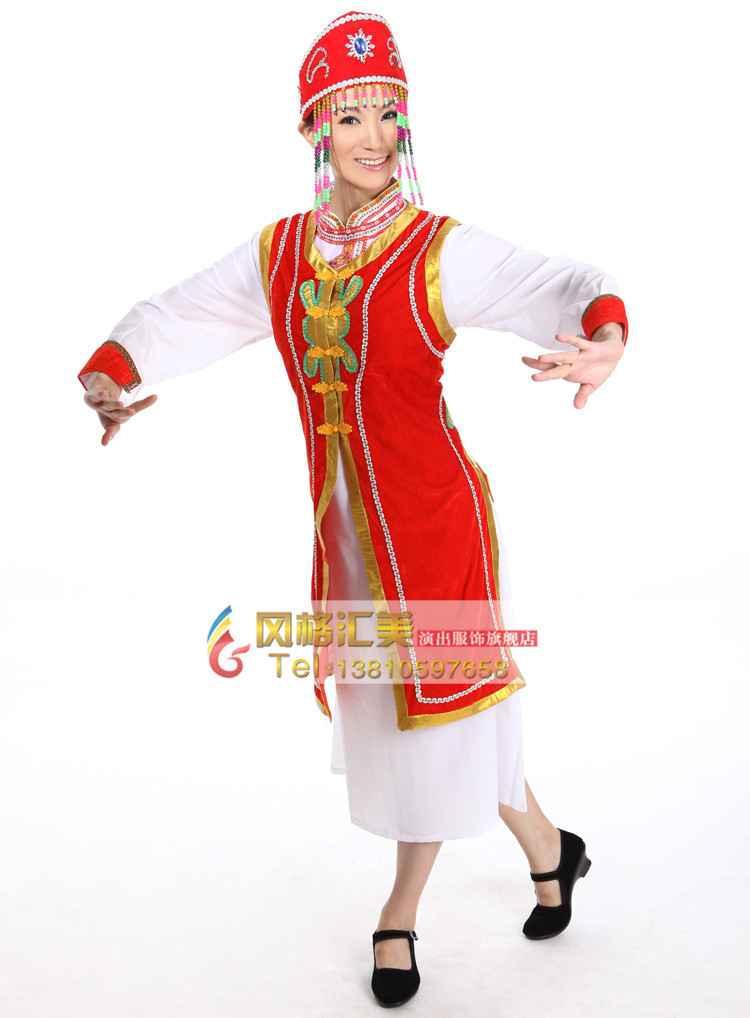 蒙古舞演出服装,民族舞蹈服装
