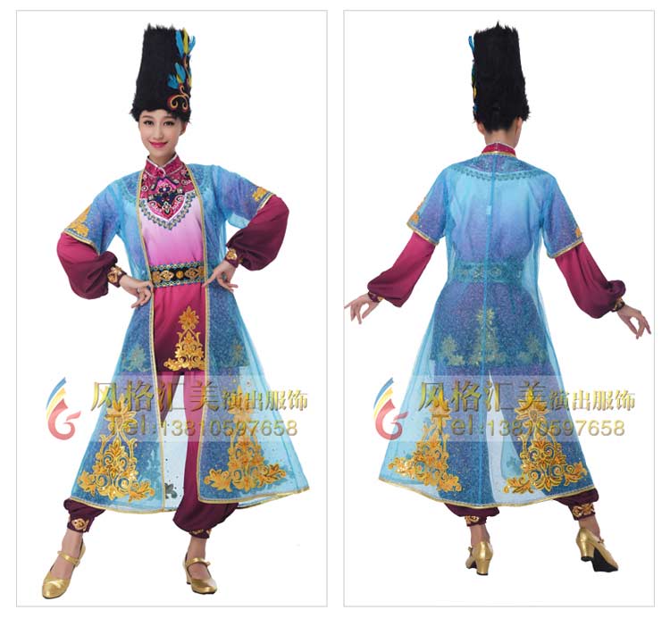 蒙古舞蹈服装定制设计