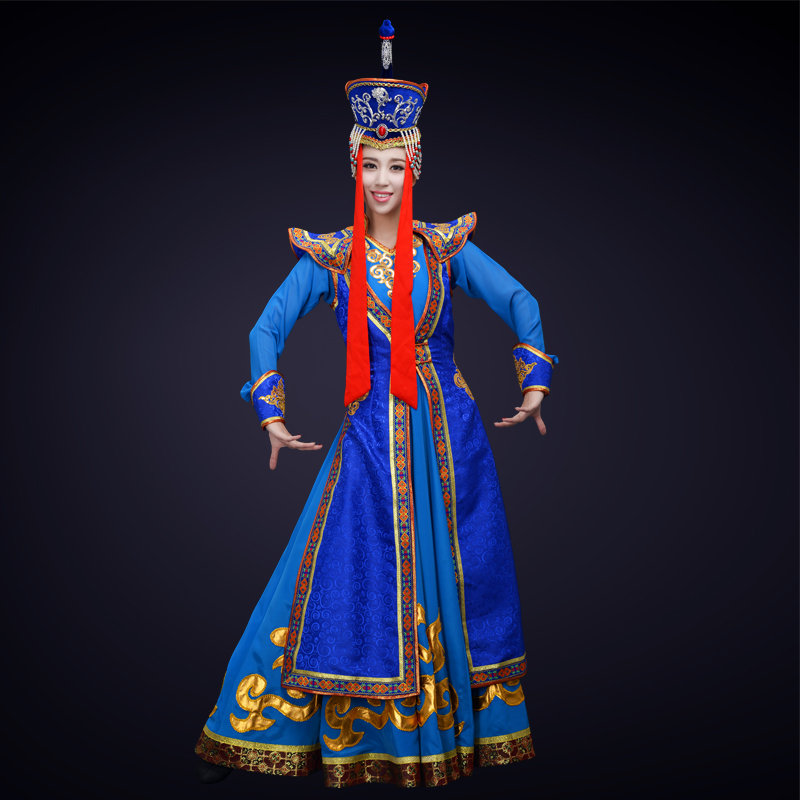 内蒙古民族舞蹈服装,少数民族演出服装,舞蹈演出服转定制,舞台表演服装定制