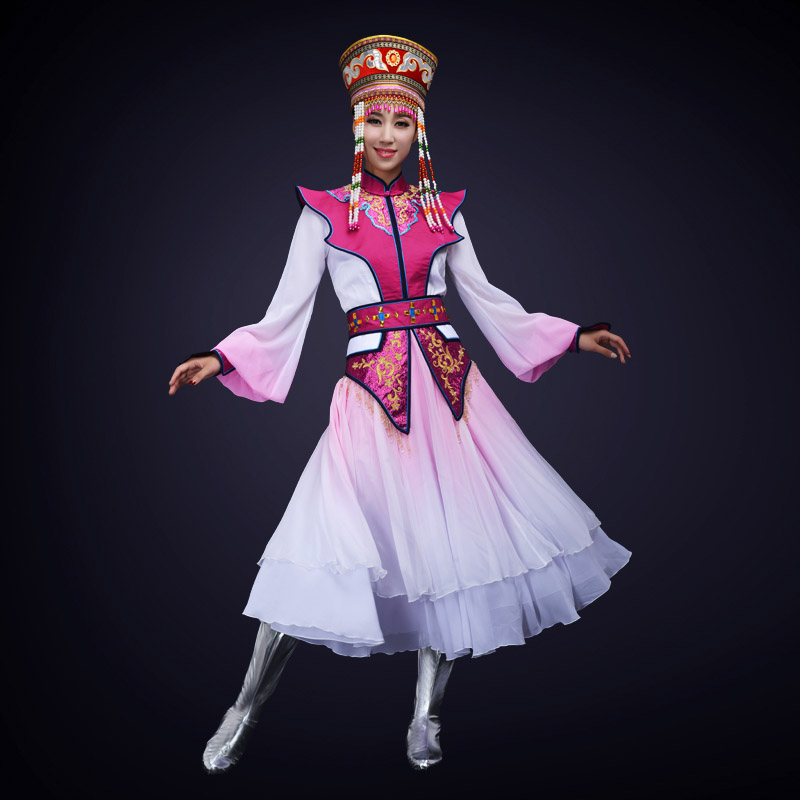 舞台演出服装成人民族舞蹈演出服装蒙古舞蹈演出服装定制