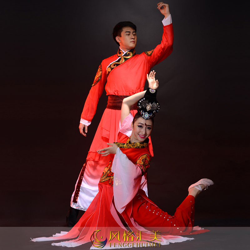 古典舞蹈演出服装双人舞古典舞台演出服装定制款式