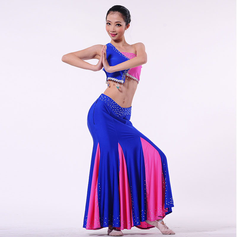 成人民族舞蹈演出服装大型舞台剧演出服装傣族舞蹈服装定制