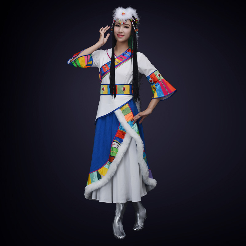 舞台演出服装,民族舞蹈服定制,藏族舞蹈演出服装,舞蹈服装定制