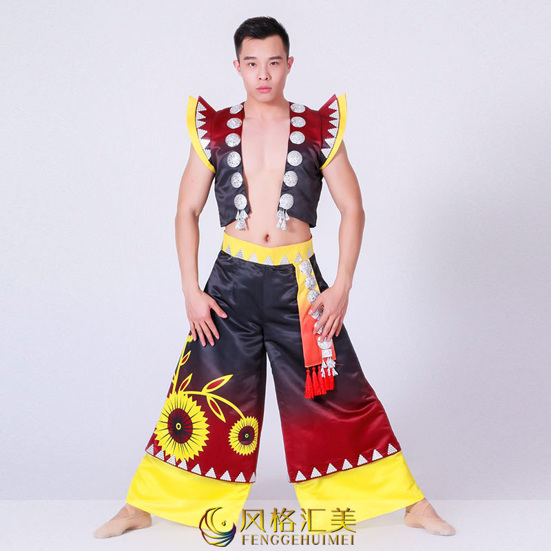 成人民族舞蹈演出服装大型民族舞蹈表演服装舞蹈剧演出服装定制
