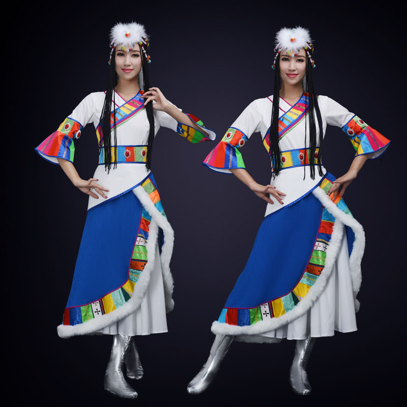 青海大型舞台演出服装定制新款民族舞蹈表演服装藏族舞蹈演出服装定制
