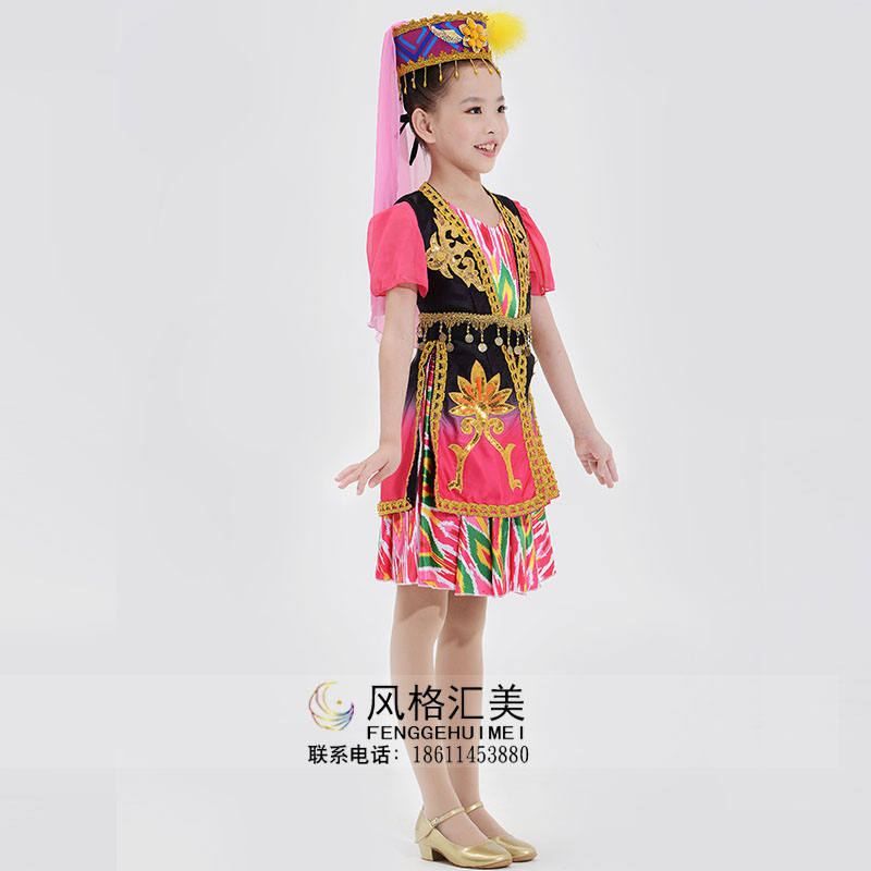 校园儿童民族舞蹈表演服装舞台演出服装定制少数民族舞蹈演出服装定制