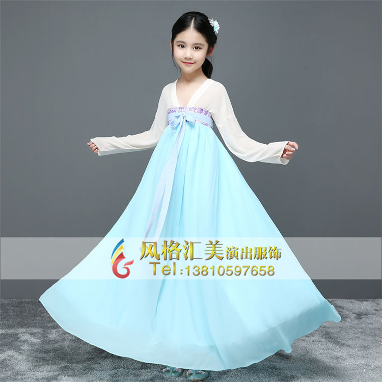 新款儿童古代公主服装古装仙女服装