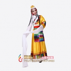 2014新款水袖 女士藏族舞蹈演出服装 少数民族特色表演服出售