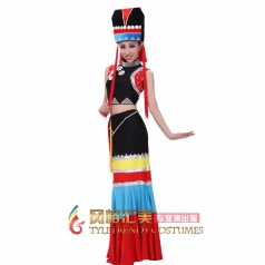 新款彝族演出舞蹈服 预售少数民族舞蹈演出服女款 舞台服装