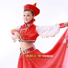 风格汇美 民族舞蹈演出服装 蒙古族舞蹈表演服装 舞台舞蹈服装
