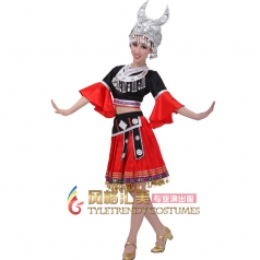 新款少数民族演出服女装 苗族舞蹈演出服 瑶族演出服装定制