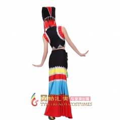 新款彝族演出舞蹈服 预售少数民族舞蹈演出服女款 舞台服装