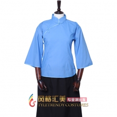 北京特价蓝色五四青年学生女装 年代舞台演出服 可定制