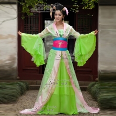 古代妃子演出服装  绿色公主服装