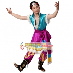 风格汇美2014新款男士蒙古舞蹈演出服装 蒙古族舞台表演服装