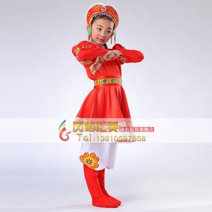 儿童舞蹈服装蒙古舞蹈服装少儿蒙古舞演出服装少儿舞蹈服装