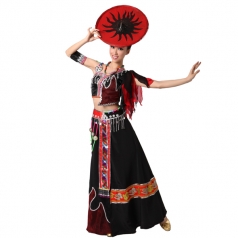 风格汇美 高原女人歌少数民族舞蹈演出服 出傣族舞蹈服