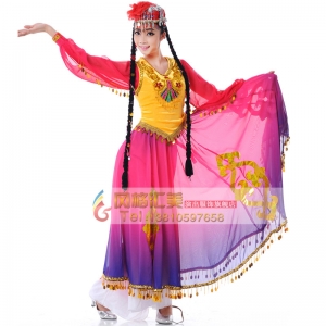 西域风情舞蹈演出民族服装女新疆维族舞蹈服新疆舞蹈演出服装女装