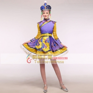 新款少数民族服装蒙古族服饰表演服装演出服舞蹈女舞台服饰