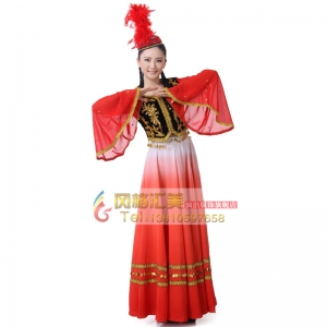 新款新疆舞蹈服装演出服/女装/舞台装民族服装/新疆舞蹈服装女装