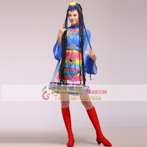 新款藏族水袖舞蹈演出服装表演少数民族舞台演出服女