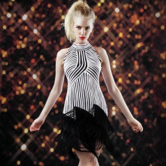 2014新款舞蹈表演服成人拉丁舞演出服 红色流苏舞台装