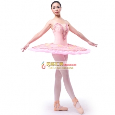 新款成人粉色系芭蕾舞纱裙舞台表演服定制_风格汇美演出服饰