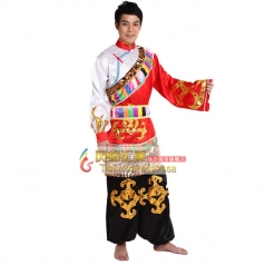 风格汇美正品特价 藏族演出服 男装 民族舞蹈表演服 舞台歌舞服装