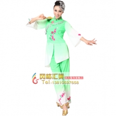女士秧歌舞蹈服装 清新短款上衣民族演出服装 舞蹈服装