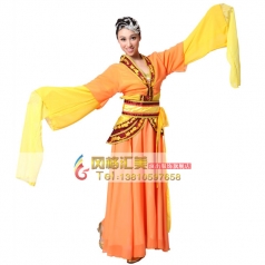 北京出售制作新款金色古典舞蹈服装演出服装舞蹈服装服年会服装