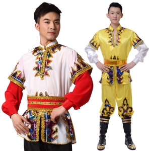 北京男士新疆舞蹈服 少数民族演出服 维吾尔民族舞台装定制