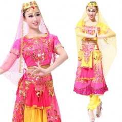 风格汇美 少数民族舞蹈服 新疆维吾尔族演出服 表演舞台装 可定制
