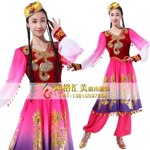 新疆舞蹈服装演出服装民族服装定做_风格汇美演出服饰