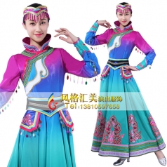 蒙古舞蹈服装定做舞台服蒙古舞装定制_风格汇美演出服饰