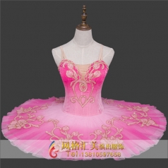 新款粉红色系芭蕾舞台服装定做_风格汇美演出服饰