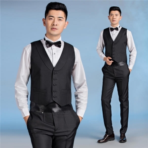 新款西服马甲套装表演礼服男士马甲表演服定制