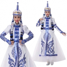 新款蒙古舞蹈服装民族舞蹈演出服定制