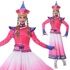 新款蒙古舞蹈演出服装少数民族服装舞台装定制
