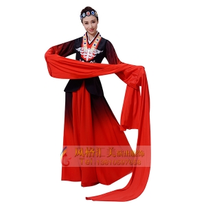 袖舞蹁跹舞蹈服装女古代汉服舞水袖衣定制设计厂家