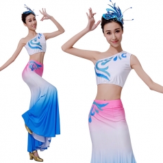 新款傣族舞蹈服装年会少数民族舞蹈服装定制厂家