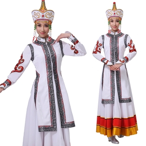 蒙古舞蹈服装演出服女蒙古表演服装舞台装