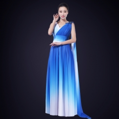 新款成人合唱比赛女款合唱演出服大学生合唱比赛服装定制！