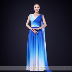 新款成人合唱比赛女款合唱演出服大学生合唱比赛服装定制！