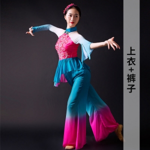 成人舞蹈演出服装大型舞台女款中国风舞蹈演出服装定制！