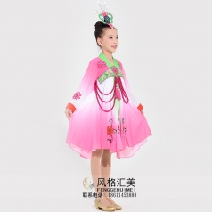朝鲜族舞蹈演出服装儿童舞台演出服装女款民族舞蹈表演服装定制！