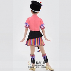 校园舞蹈演出服装女款阿昌族舞蹈服儿童舞蹈表演服装定制款！