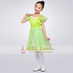 女童合唱比赛演出服装儿童合唱服定制新款校园合唱团体演出服装定制