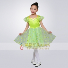 女童合唱比赛演出服装儿童合唱服定制新款校园合唱团体演出服装定制
